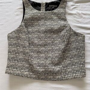 Express Monochrome Textured Women's Blouse